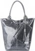 Bőr táska shopper bag Vittoria Gotti acél V6141